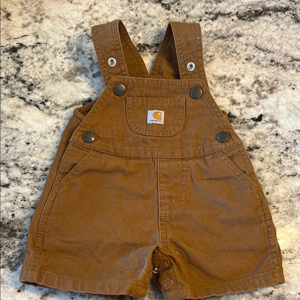 Carhartt Adjustable Brown Baby Overalls